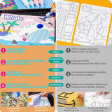 SIEOLL Animal Sand Art Kits for Kids,Crafts for Boys Girls Ages 4-8,DIY Learning Toys,Birthday Party Ideal Gifts SIEOLL