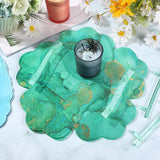 meekoo 2 Pcs Large Silicone Resin Tray Molds with 4 Pcs Handles Serving Tray Molds Resin Mold for Making Jewelry Plates Tea Coasters Art Craft Casting Supplies (Flower, Oval) meekoo