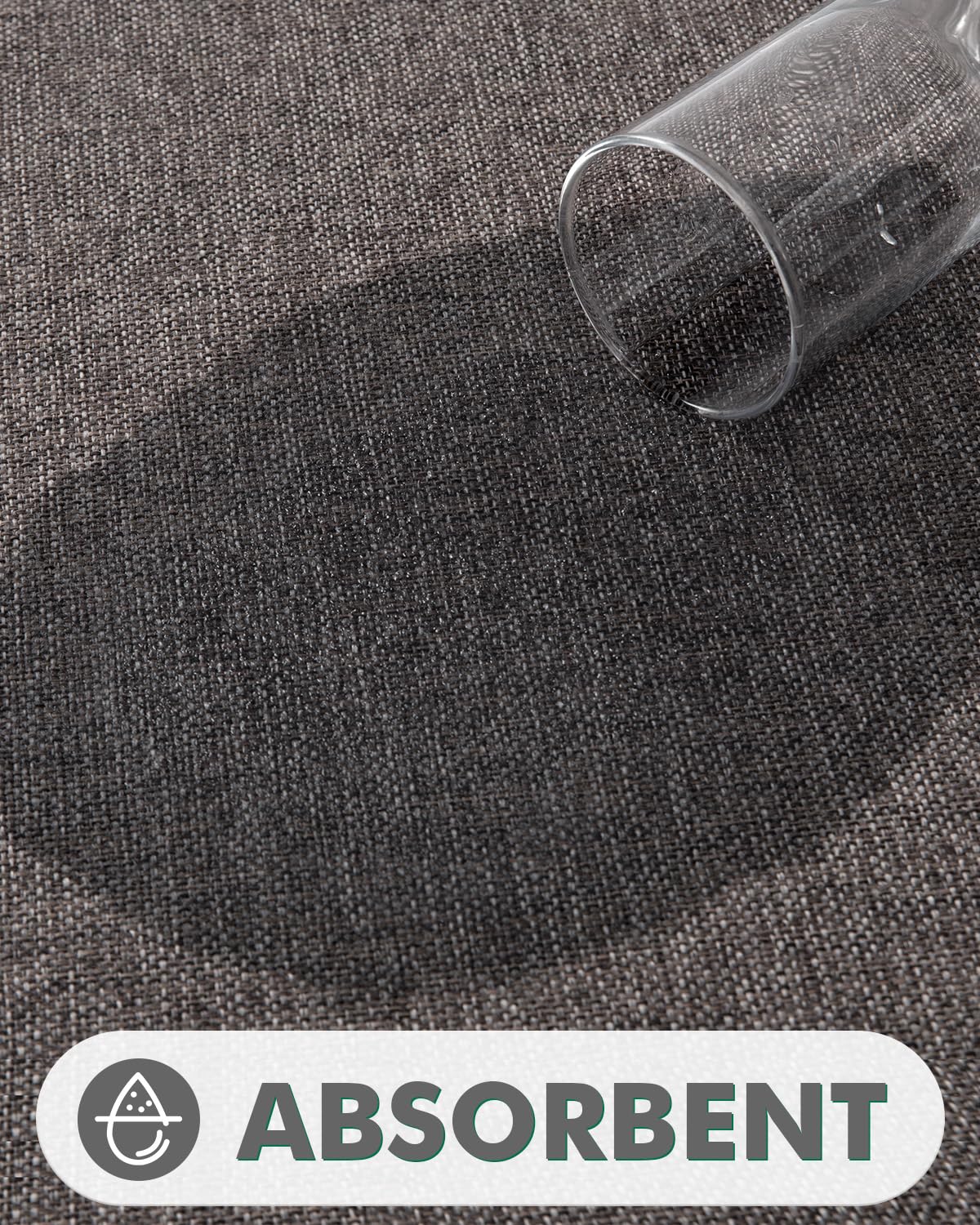 LUMI Indoor Door Mat, Non Slip Rubber Backing Ultra Thin Door Mat, Easy Clean Low Profile Door Mats for Inside House, Patio, Brown 24"x36" LUMI