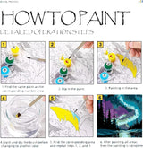 KYOQFVN 2 Pack Paint by Numbers Kit for Adults - Acrylic Easy Framed Canvas Arts and Crafts 8x12inch KYOQFVN
