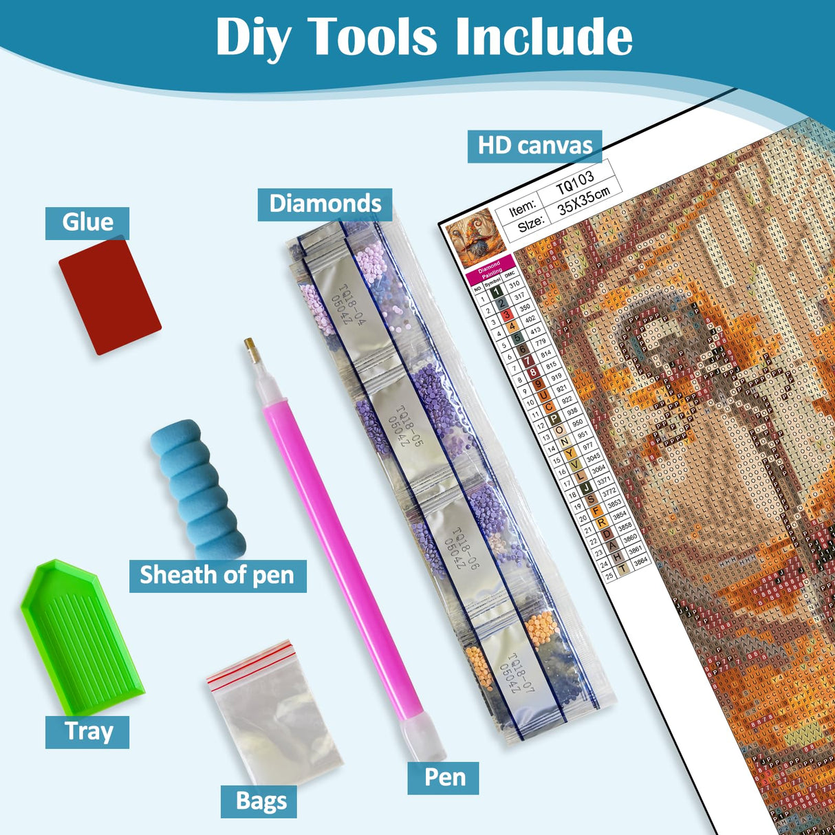 Autumn Forest Gnome Tree Diamond Art Kits for Adults, 5D Diamond Painting Kits for Adults Beginners, DIY Full Round Drill Diamond Dot Painting Gem Art Kits for Adult, Home Wall Decor 13.8x13.8 Inch VCLKDIY