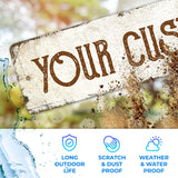 Rustic Custom Sign, Personalized Metal Signs, Cristmas Gift for Him Men Dad, Man Cave, Indoor and Outdoor Use, 4x18 Inches, ACM, Fade Resistant, Sigo Signs