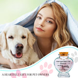 2 Pieces Pet Memorial Urns Sand Keepsake Jar Heart Shaped Glass Urns for Ashes or Hair Teeth Keepsake Loss of Pet Sympathy Gift Gredstar