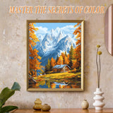 HTVRONT Paint by Numbers Kit for Adults Snow Mountain Paint by Numbers Kit for Kids, Adult Paint by Numbers on Canvas for Relax Gift Home Wall Decor 16x20in (Snow Mountain) HTVRONT