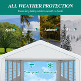 GARTOO 20' x 40' Canopy Party Tent & Carport - Heavy Duty Outdoor Wedding Gazebo with 4 Sand Bags, Event Shelter Canopy for Outdoor Event, Wedding, Birthday Party GARTOO