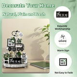 Tiered Tray Decor Set for Rustic Home Country Kitchen Dining Room Living Room Table Decorations Farmhouse Modern White and Black Tray Decorative with Wooden Beads and Board (No Tray) MKER HOME