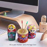 Starxing Russian Nesting Dolls Wood Matryoshka Stacking Set of 7 Handmade Toys for Children Kids Adults Easter Mother's Day Birthday Christmas Halloween Home Room Decoration Gift Starxing