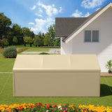 Outdoor Carport 10x20ft Heavy Duty Canopy Storage Shed,Portable Garage Party Tent,Portable Garage with Removable Sidewalls (Beige) Generic