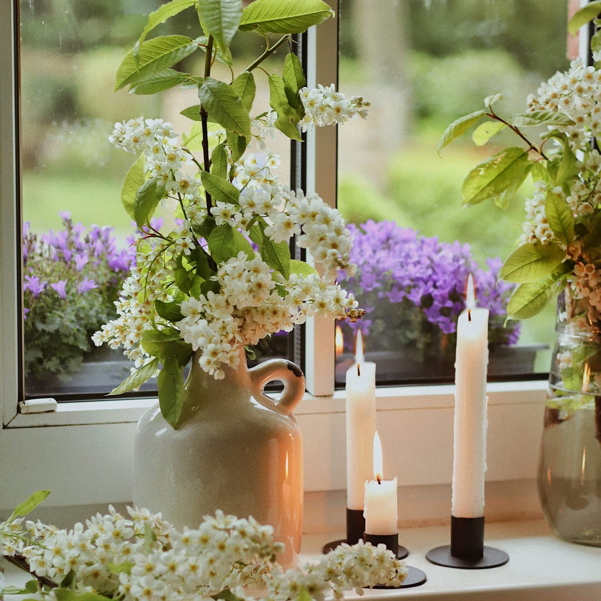 4 Pcs Black Candle Holders Retro Candlestick Holder Farmhouse Decor for Home Wedding Party Anniversary Housewarming Gifts for Women Men ysnn