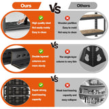 Heavy Duty 5-Tier Garage Shelf Steel Unit 3000lb Capacity | Garage & Basement Storage | Industrial Metal Shelving for Warehouse Workshop | Adjustable Rust-Resistant (72"H x 36"W x 16"D, Black) Hymnxemo