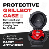 Grillbot Automatic Grill Cleaning Robot with Nylon Brushes, BBQ Grill Cleaner, Grill Brush, Grill Scraper, BBQ Accessories (Black Grillbot + Carry Case) Grillbot