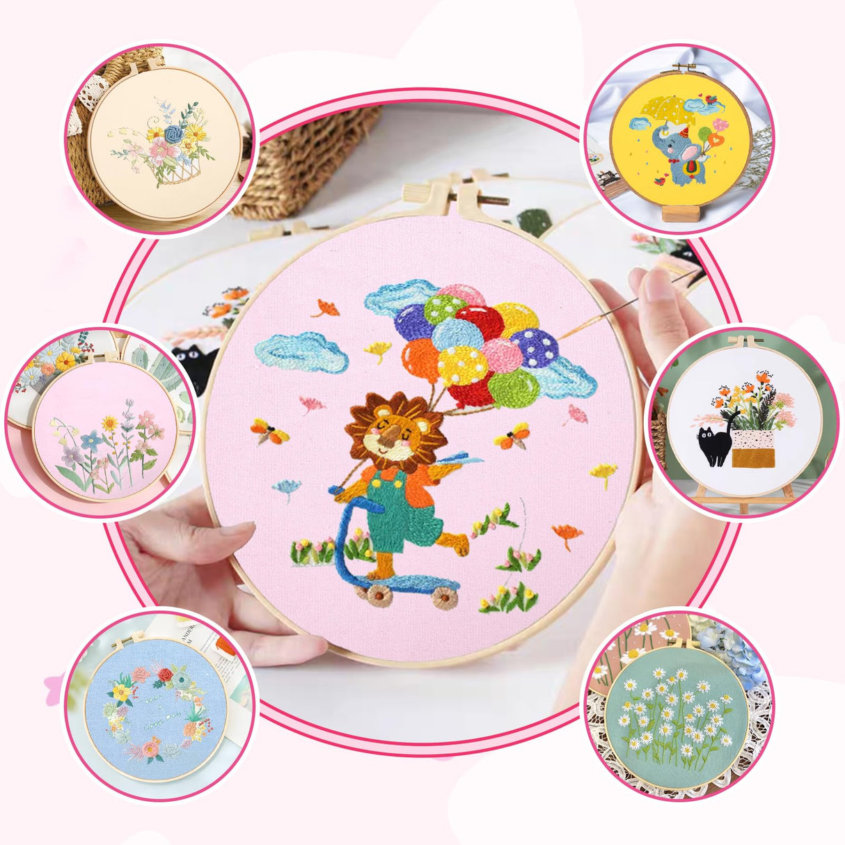 12 Sheets 12 Colors Embroidery Fabric, Pre-Cut Natural Cotton Embroidery Cloth Fabric, Embroidery Cloth Squares for Embroidery Garment Craft (5.9×5.9Inch) Nitelemn