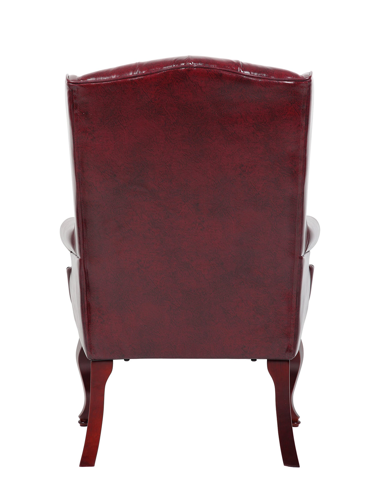 Boss Office Products Wingback Traditional Guest Chair in Burgundy Boss Office Products