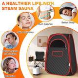 AgiiMan Portable Sauna Box - Full Body Steam Sauna, Portable Sauna for Home with 2.6 L 110V Steamer, Remote Control, Easy to Carry Sauna Tent for Indoor, Gym, Pilates, Hot Tubs AgiiMan