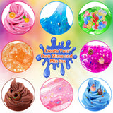 YOPINSAND 25 Cups DIY Slime Kit, Slime Making Kit for Girls, Crystal Clear Slime, Glow in The Dark Slime with Add-ins, Foam Balls, Charms, Slime Party Favors Gift Toys for Kids 3-12 YOPINSAND