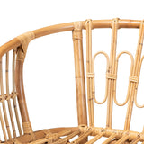 bali & pari Luxio Modern and Contemporary Natural Rattan Dining Chair bali & pari