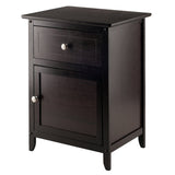 Winsome Eugene Accent Table, 18.90"W x 14.96"D x 25"H, Espresso Winsome