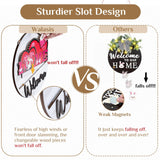 Walasis Welcome Sign for Front Door: 13pcs Interchangeable Christmas Winter Decor - Housewarming Gifts for New Home Seasonal Wreaths Outdoor Holiday All Season Decorations Walasis