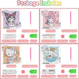 Sretoul 4 Pack Cartoon Diamond Art Kits for Kids - Kid Diamond Art Painting Kit Cartoon, Cute Gem Arts for Kids Ages 4 6 8 12, DIY Crystal Gem Kits for Children Girls Boys Gifts (6x6 inch) Sretoul