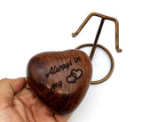 5MOONSUN5 Wooden Heart Urn Keepsake Cremation Urn for Human pet Ashes Handcrafted Urn Heart Shaped - Perfect for Adults & Infants with Brass Stand 3 5MOONSUN5