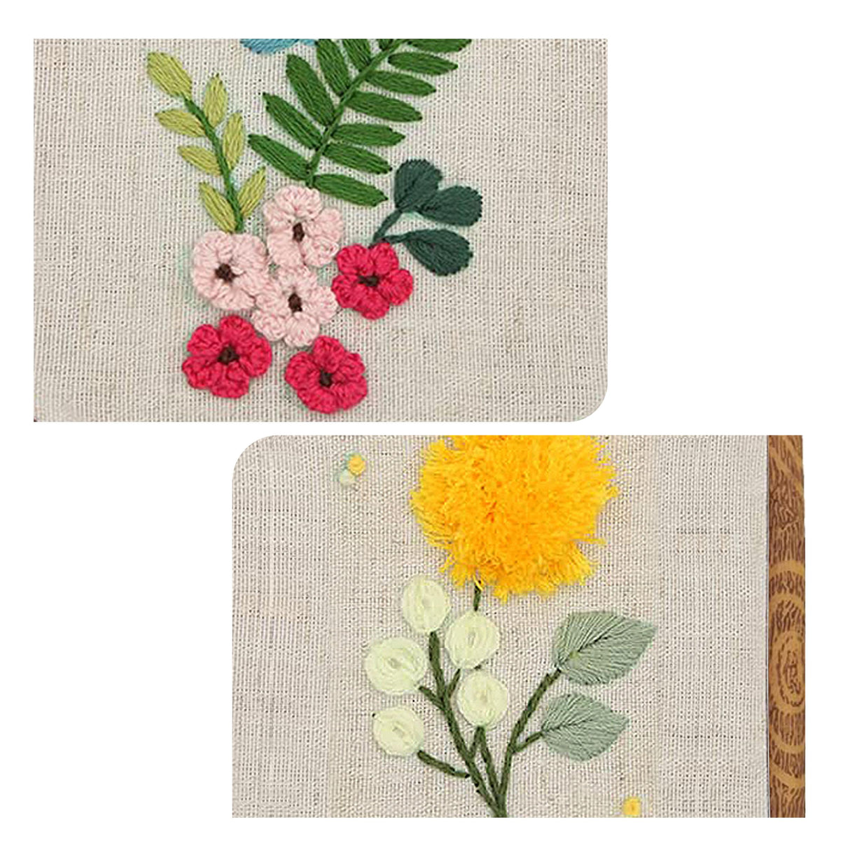 Maydear 3 Pack Embroidery Starter Kit with Pattern, Stamped Cross Stitch Kits for Beginners Adults with Embroidery Hoop and Instructions, Hand Embroidery Kit (B Set Embroidery Starter Kit) Maydear