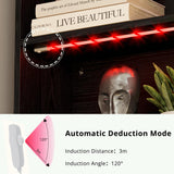 IRONCK 70-Inch Tall Industrial Bookcase with LED Lights for Home Office and Living Spaces IRONCK