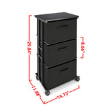 MAX Houser Dresser Storage with 3 Drawers, Fabric Dresser Tower, Vertical Storage Unit for Bedroom, Closet, Office, Black MAX Houser