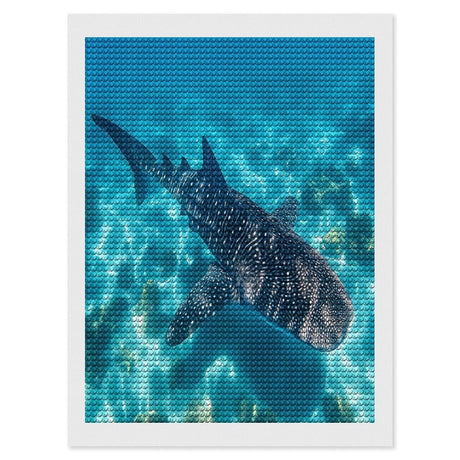 Whale Shark Ocean Diamond Art Painting Kits for Adults 5D Full Round Drill Gemstone Arts Crystal Points Home Wall Decor 12"x16" Generic