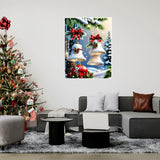 Christmas Bell Painting by Numbers Kit for Adults Beginner,Color by Numbers for Adults,Winter Landscape Adult Paint by Number Kits on Canvas,Paint by Numbers Easy Oil Painting Home Wall11.8X15.8 Inch GXGLLPZBY