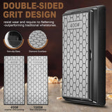 Chisel Sharpening Jig with Diamond Sharpening Stone 400# 1000# Grit, Wood Honing Guide for Chisels and Planes Width 0.1" to 2.8" with Sharpening Angle Fixture, Angle Gauge from 10° to 45° Gohelper