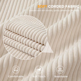 MAXYOYO 3 Seater Couch for Living Room, Boneless Couch with Tufted Cushion & Backrest, Upholstered Floor Sofa, Sofa in A Box, Beige MAXYOYO