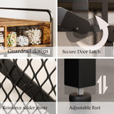 Fulhope Dog Crate Furniture,Wooden Dog Crate End Table,43 Inch Dog Kennel with Drawers,Heavy Duty Dog Crate,Decorative Pet Crate Dog Cage for Indoor 43.3" L x 27.6" W x 35.7" H (Rustic Brown) Fulhope