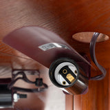 Lighted Corner Display Curio Cabinet Wooden Shelving Unit with Tempered Glass Door, Bar and Liquor Storage Area with 5 Shelves, Wine Cabinet, Oak CQSXDA