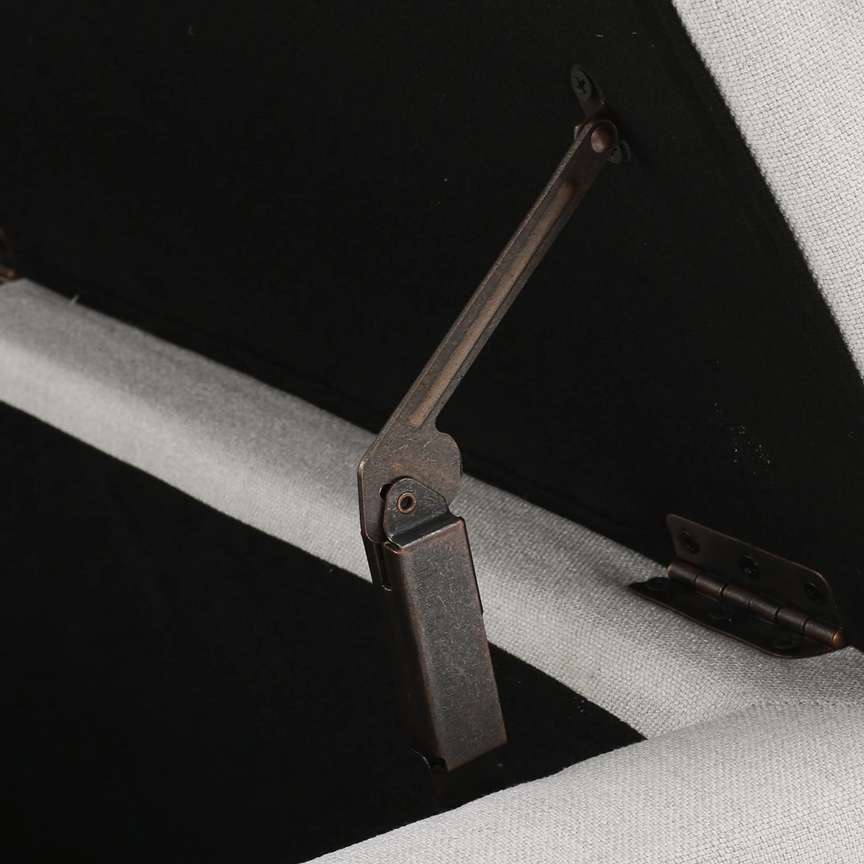 Christopher Knight Home Mission Fabric Storage Ottoman, Light Grey Christopher Knight Home