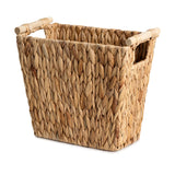 StorageWorks Wicker Waste Basket with Wooden Handles, Bathroom Trash Can, Wicker Trash Can for Bedroom, Office, Living Room, 12 Liters, 1 Pack StorageWorks