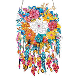 SENQAO Dream Catcher Hanging Diamond Art Painting Kits for Adults Beginners, 5D Special Shape Diamond Art Kits, Flowers Crystal Rhinestones Diamond Gem Art Painting for Home Garden Wall Decor SENQAO