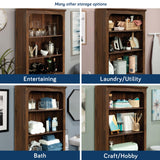 Sauder Select 5-Shelf Bookcase, in a Grand Walnut Finish Sauder