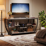 Tribesigns TV Stand for Televisions up to 80 Inches, 70.9 Inches Entertainment Center with Storage Shelves, Wood TV Media Console Table Unit for Living Room, Bedroom, Grey Tribesigns