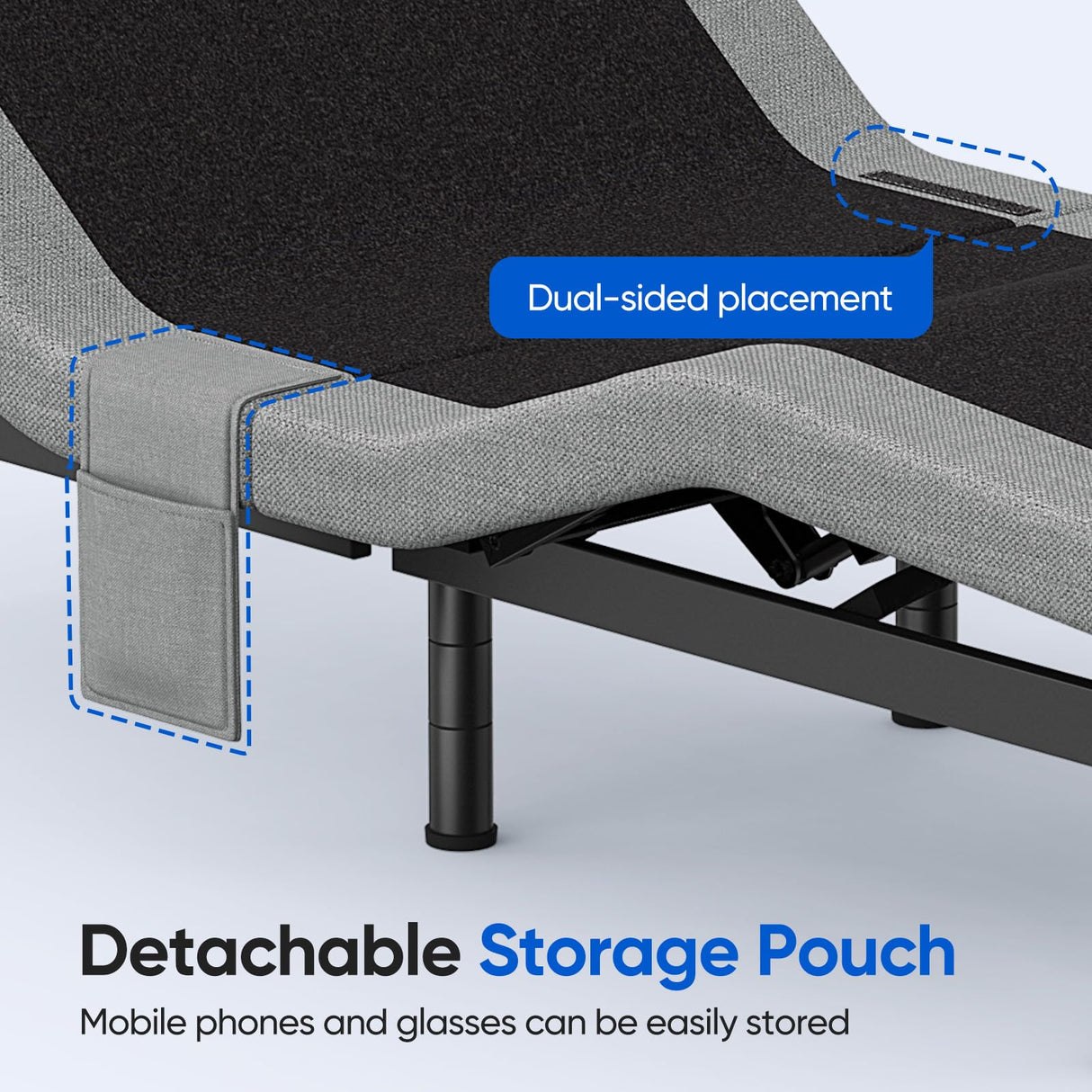 OTDMEL Adjustable Bed Frame Split King with Massage, Electric Bed Base Frame with Adjustable Legs, USB Ports, Wireless Remote, Zero Gravity & Anti-Snore OTDMEL