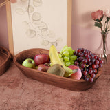 Wooden Dough Bowl – Handmade Decorative Bowls for Home Decor, Bathroom, Kitchen Counter & More - Acacia Wood Large Dough Bowl Fits Cosmetics, Keys & Other Knick Knacks – Great Boho Home Decorations Luxe Designs