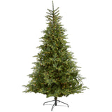 Nearly Natural 8ft. North Carolina Spruce Artificial Christmas Tree with 650 Clear Lights and 1303 Bendable Branches Nearly Natural