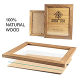 Rustic Wooden Picture Frame 9x12 Inch - 100% Natural Solid Eco Distressed Wood for Wall Mounting Photo Frame - Walnut WOOD SIDE ORBIS