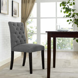 Modway MO- Duchess Modern Tufted Button Upholstered Fabric Parsons, Dining Chair, Gray Modway