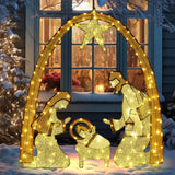 Lighted Outdoor Nativity Scene- Christmas Holy Family Yard Decoration, Large Christmas Holy Family Set for Yard Lawn Garden Outside Decor and Home Holiday Party VISFLAIR
