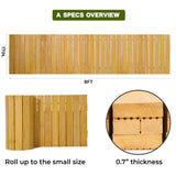 IDZO Wooden Garden Pathway 4 Times Reinforced Cord End, Anti-Slip Roll Out Walkway with Aging Resistant Rubber Spacer & Rustproof Steel Wire for Durable Use, Wooden Pathway for Outside, Beach, Patio IDZO