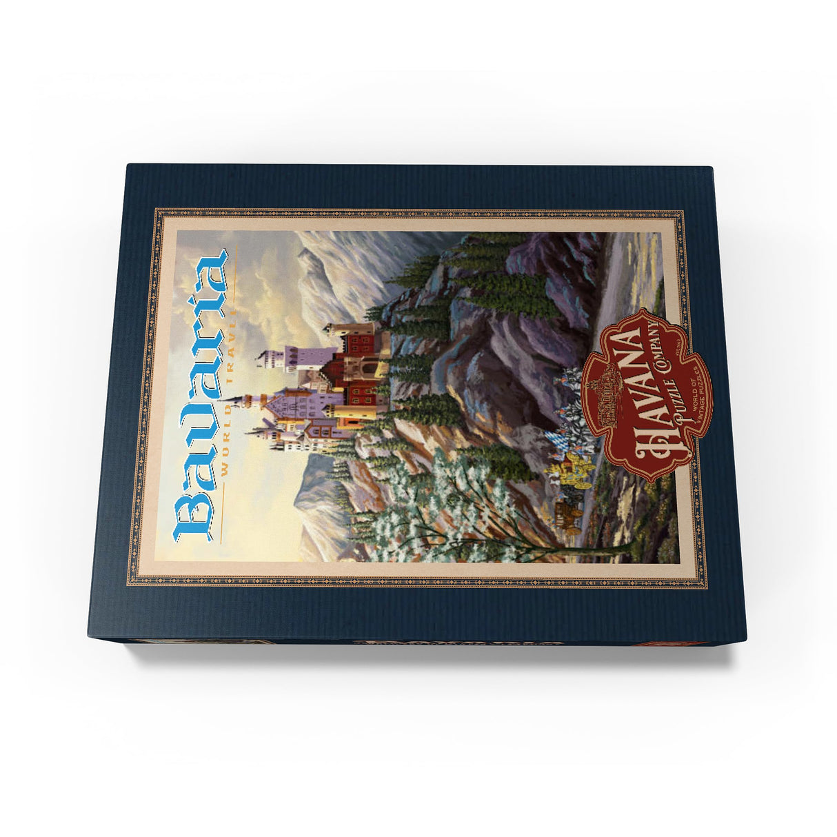 MyPuzzle Neuschwanstein Castle, Germany - Whispers of Winter's Fantasy, Vintage Travel Poster - Premium 500 Piece Jigsaw Puzzle for Adults MyPuzzle.com