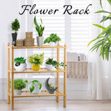 Tohomes 3-Tier Shoe Rack,Shoes Organizer,for Front Door Entrance, Free Standing Shelf Entryway and Closet Hallway, Small Space Stackable Bamboo Multifunctional Racks Tohomes