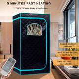 AURGOD Portable Full Size Infrared Sauna, One Person Sauna Tent Set for Home Spa with Temperature Remote Control, Heating Foot Pad and Reinforced Foldable Chair (Infrared Sauna) AURGOD