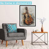 Pavemlo 5D Diamond Art Kits for Adults Guitar, Full Drill Diamond Art Pictures Paint with Diamonds, DIY Cross Stitch Jewel Art Rhinestone Craft for Home Wall Decor (12x16inch)@z317 Pavemlo