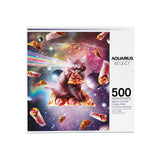 AQUARIUS Random Galaxy Cat Pizza Puzzle(500 Piece Jigsaw Puzzle)-Officially Licensed Galaxy Merchandise&Collectibles-Glare Free-Precision Fit-Virtually No Puzzle Dust-16x20 Inches,Multicolor,62522 AQUARIUS